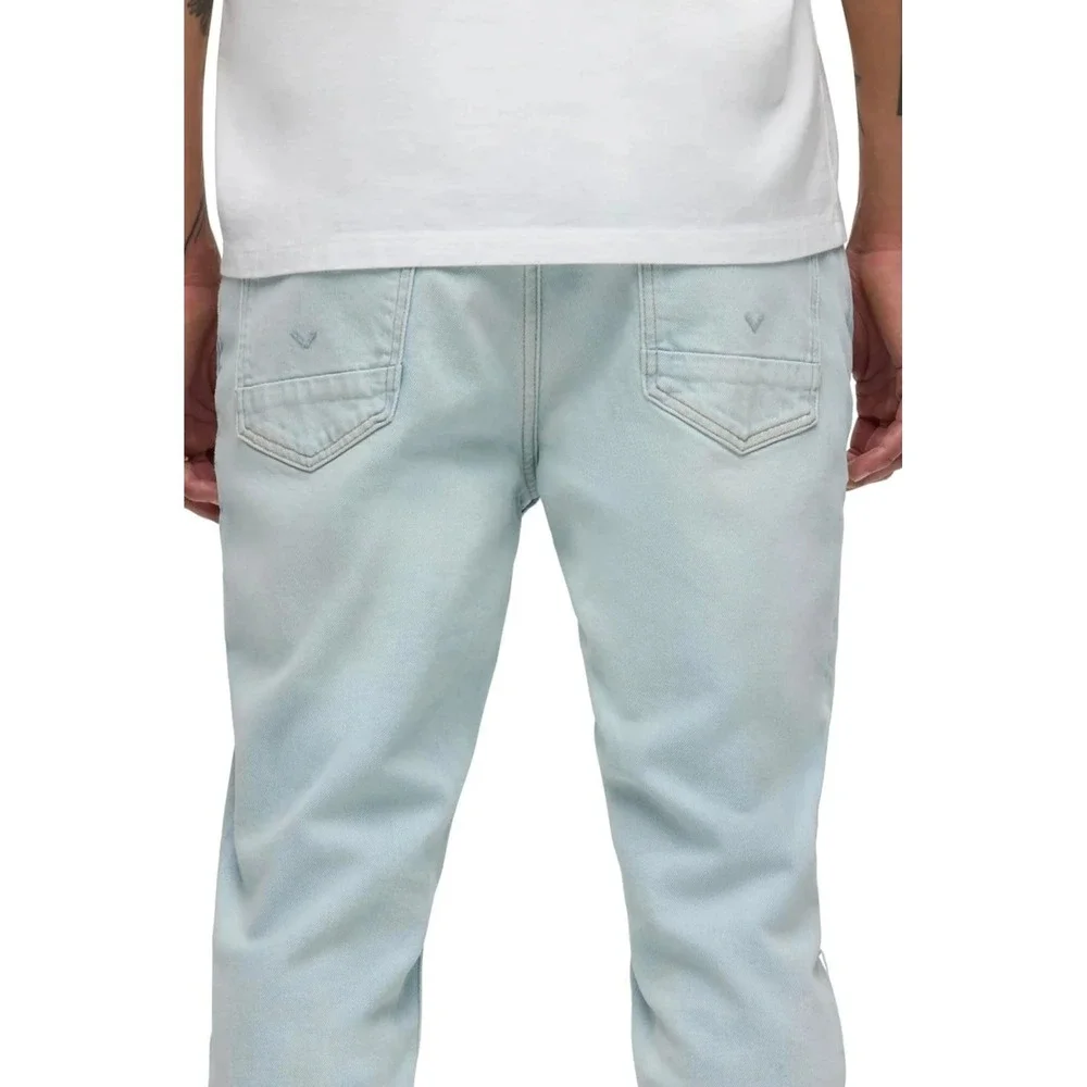 HUDSON Skinny Jeans Light Blue Distressed Italian Premium Denim‎ Stretch Men